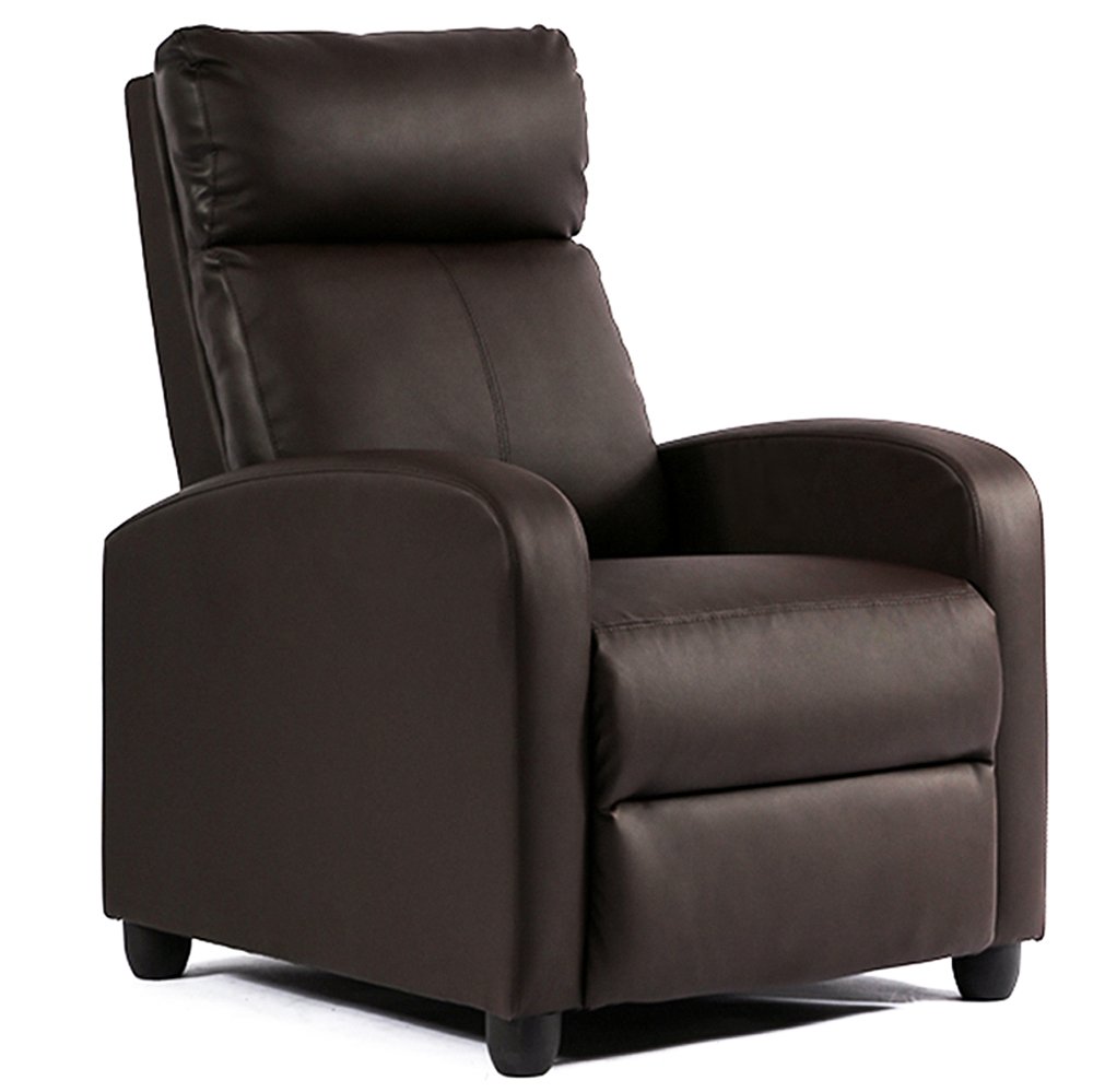 Single Reclining Sofa Leather Chair Image