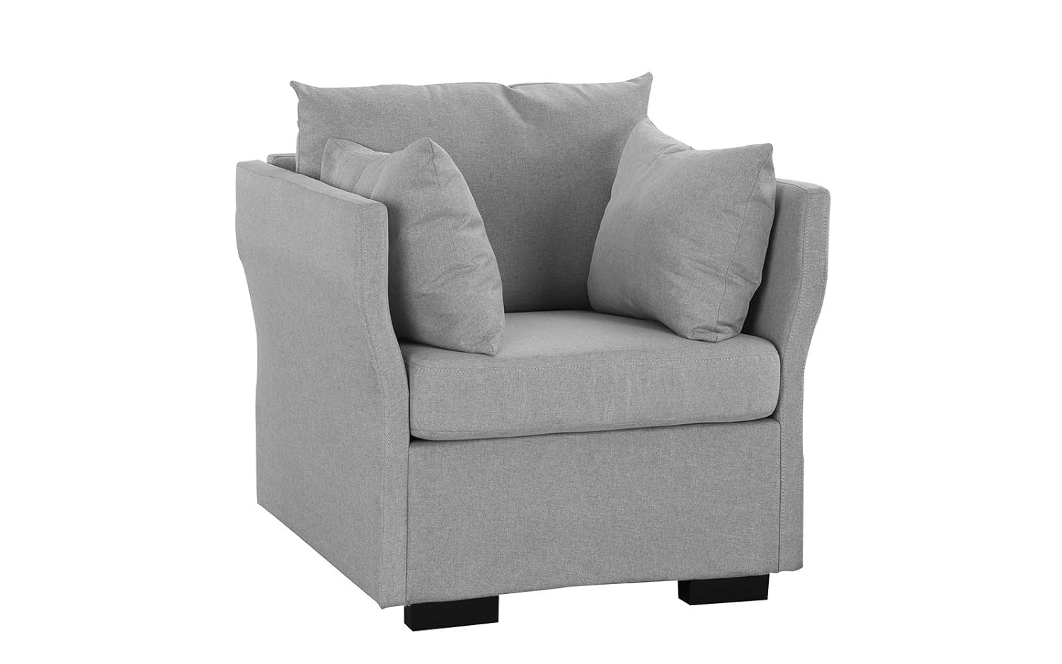 Modern Living Room Linen Fabric Armchair Image