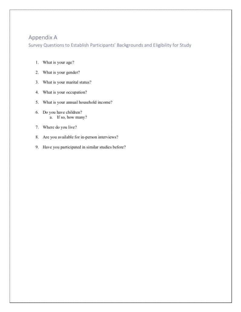 Appendix example