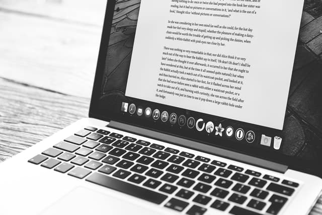 Developmental editing laptop image