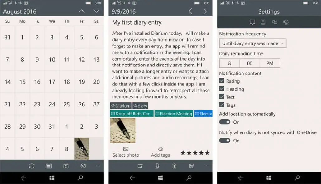 diarium app