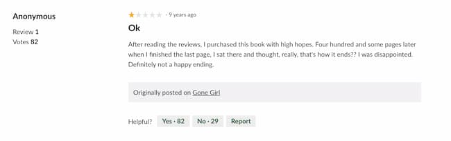 gone girl funny review image
