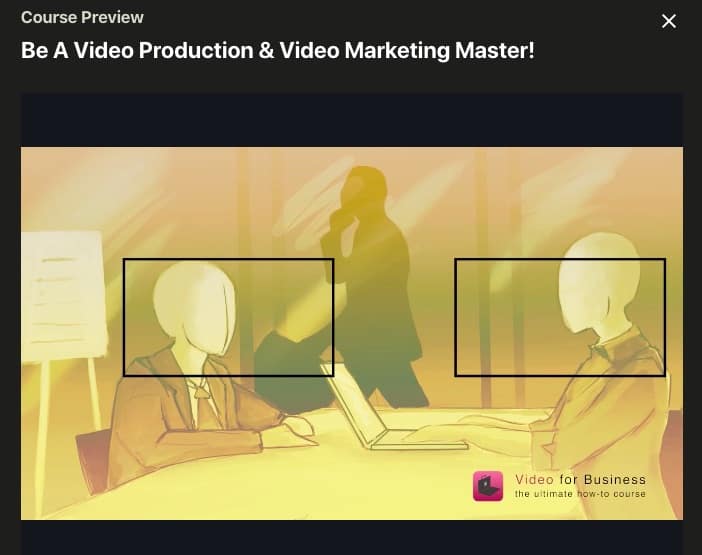 Udemy Video Production Course Screenshot Image