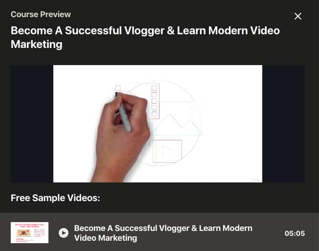 Udemy Successful Vlogger Course Screenshot Image
