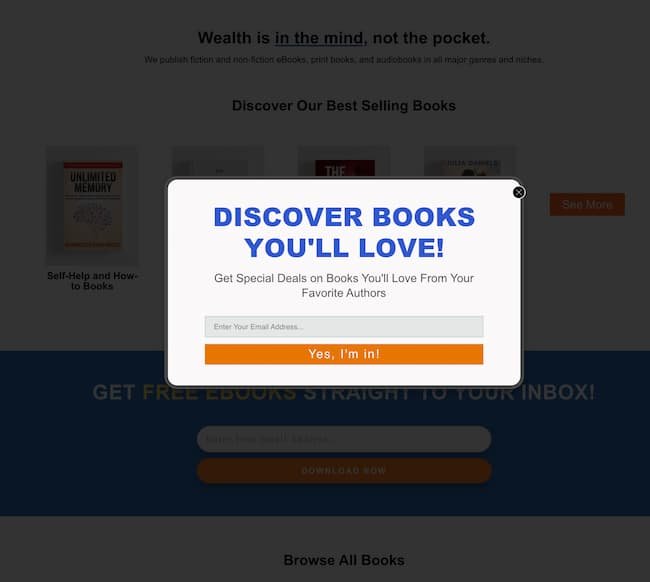 popup optin example image