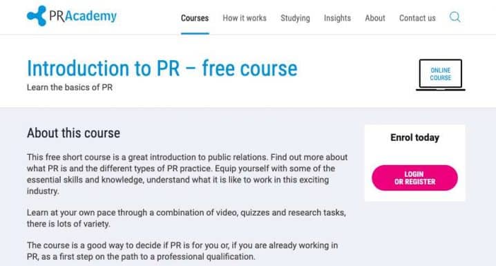 PR Academy Screenshot Image