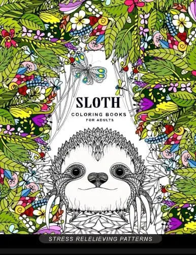 sloth coloring book image