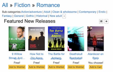 Smashwords Free Ebooks Screenshot Image