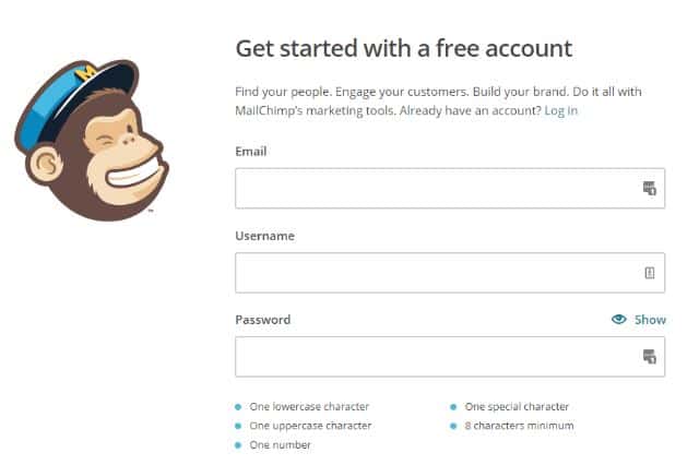 Mailchimp Landing Page 1A image