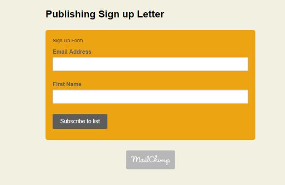 Mailchimp Landing Page 5B6 image