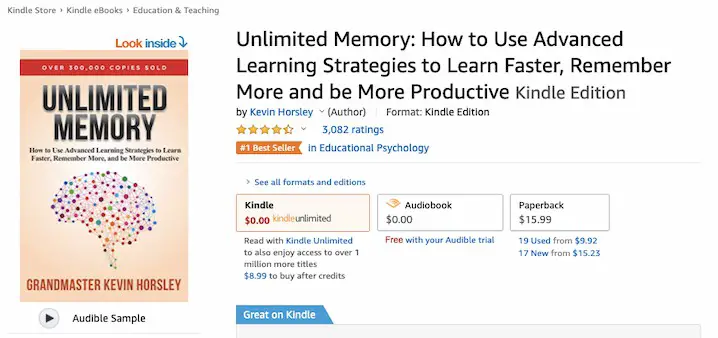 Unlimited Memory Amazon Screenshot Image