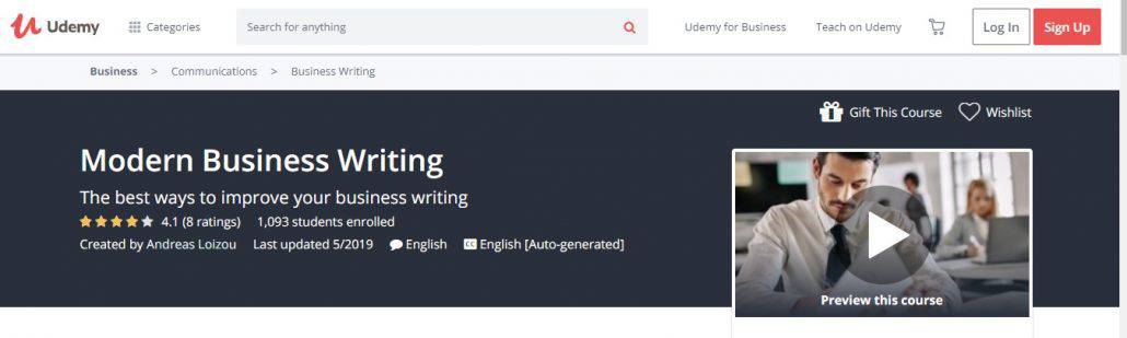 Modern Business Writing Image