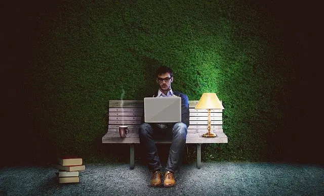 author writing perspective image