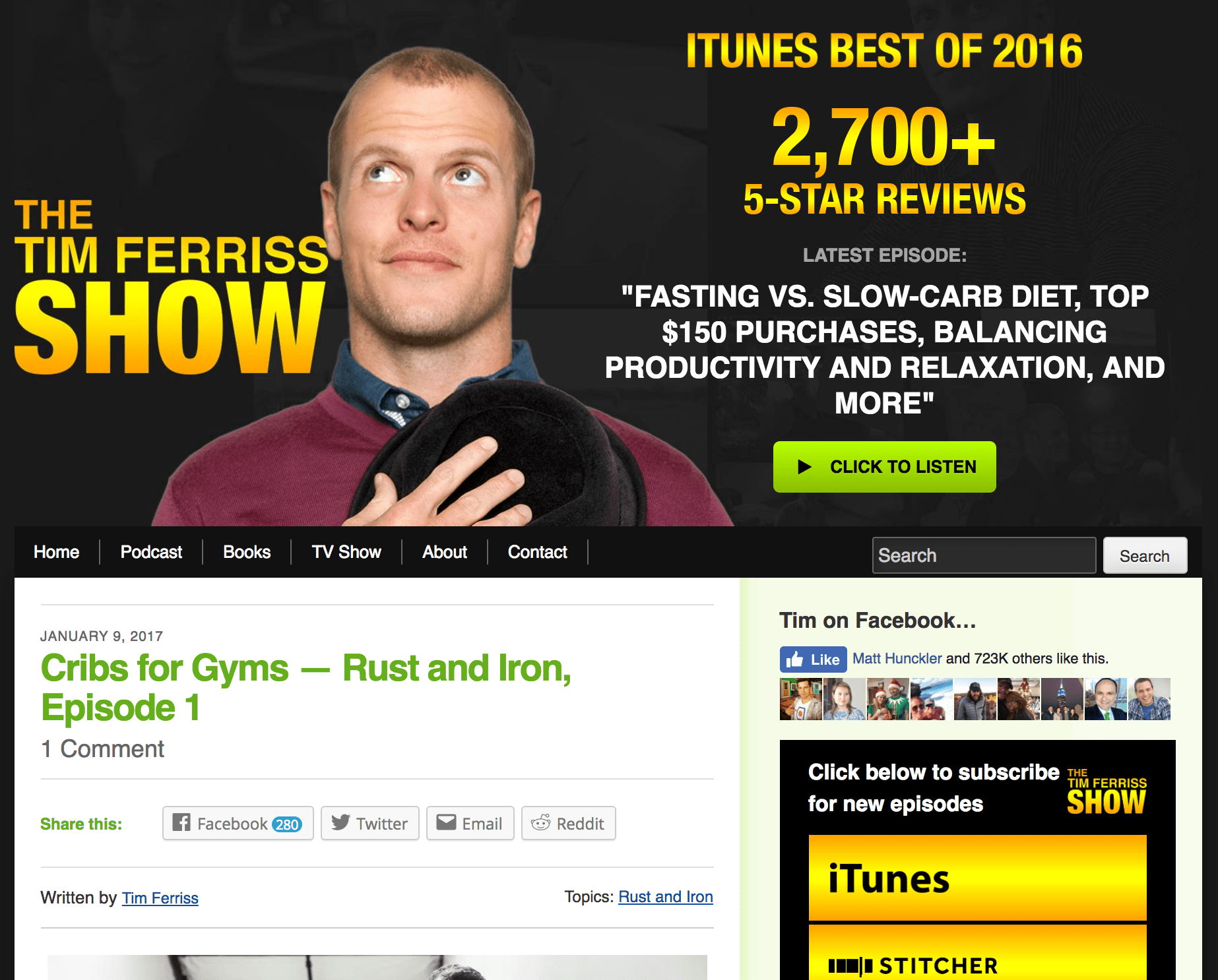 Author Website Example for Tim Ferriss image