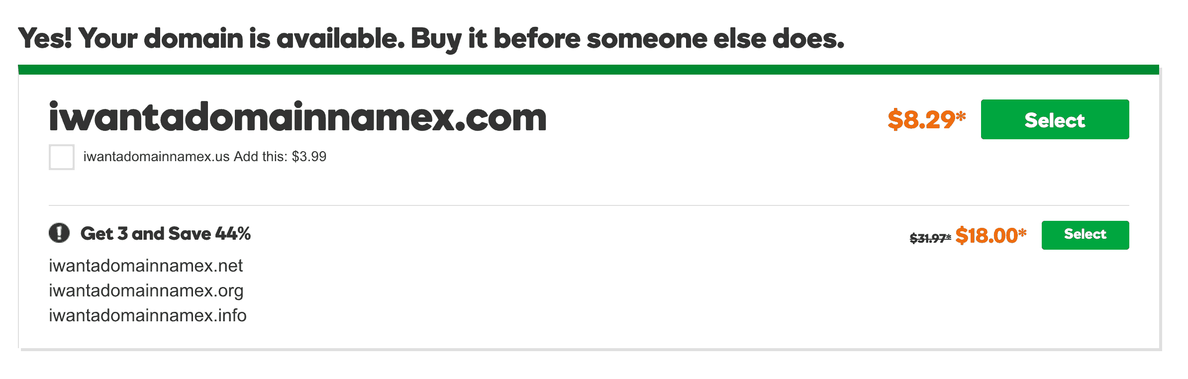 Buying a domain name from godaddy image