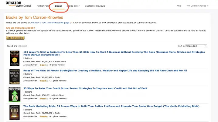choosing editorial reviews author central image