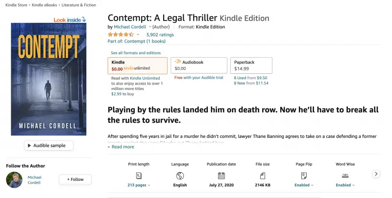 Contempt Best Seller Novel Contempt Best Seller Novel image