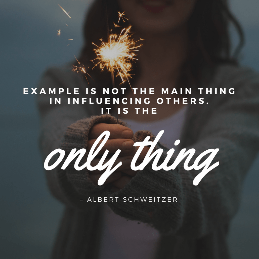 Albert Schweitzer following example