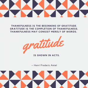 Henri Frederic Amiel gratitude is shown in acts