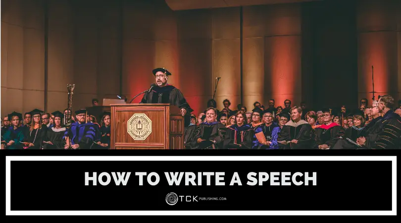 how to write a speech header image