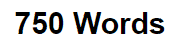 750 Words logo