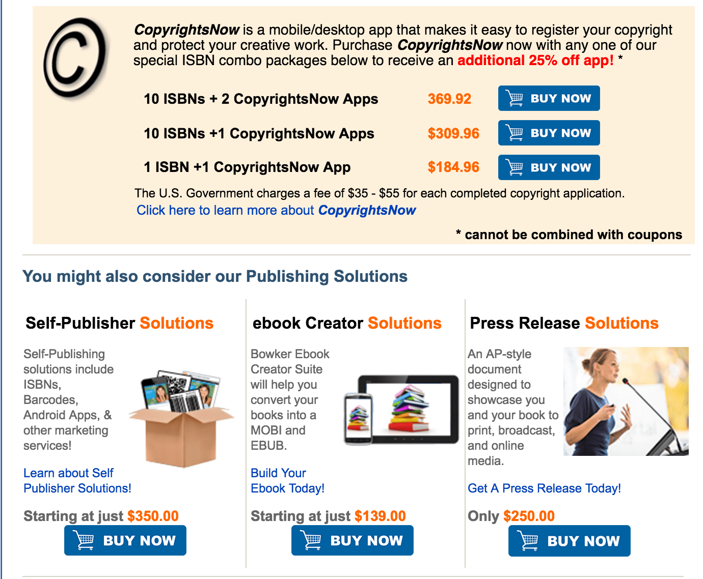 ISBN Upsells from Bowker