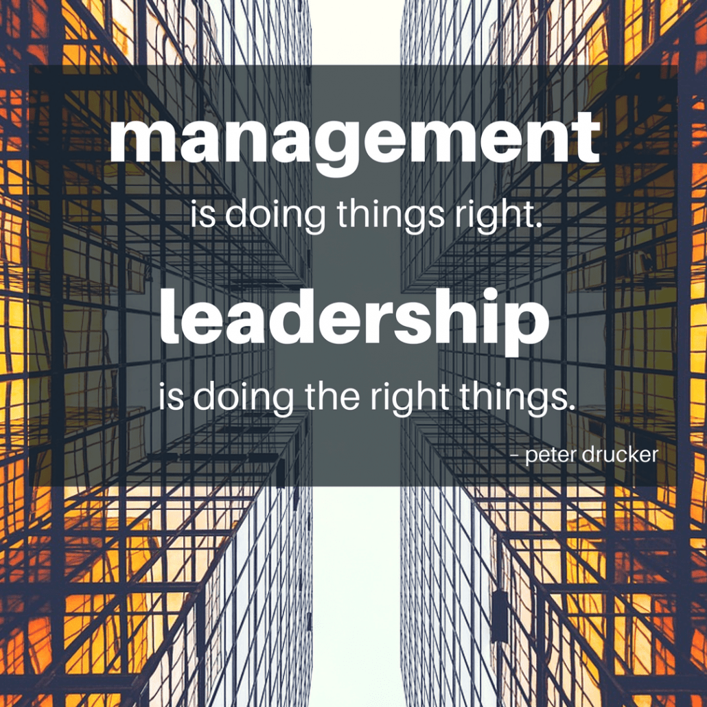 Peter Drucker doing the right thing