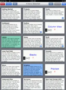 Mobile Writing App - Index Card image