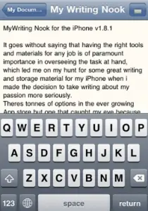 Mobile Writing App - My Writing Nook image