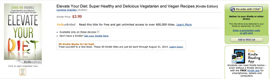 elevate your diet amazon pre-order ebook