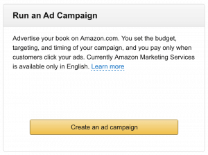 Run an Ad Campaign Amazon Marketing Services for Kindle eBooks