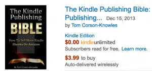 Kindle Unlimited promotion in Amazon Search