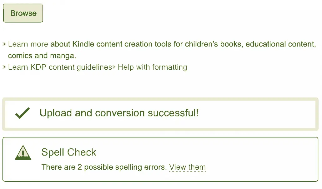 Amazon KDP Spellcheck