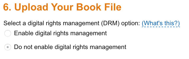 Opting out of Digital Rights Management (DRM) for eBooks