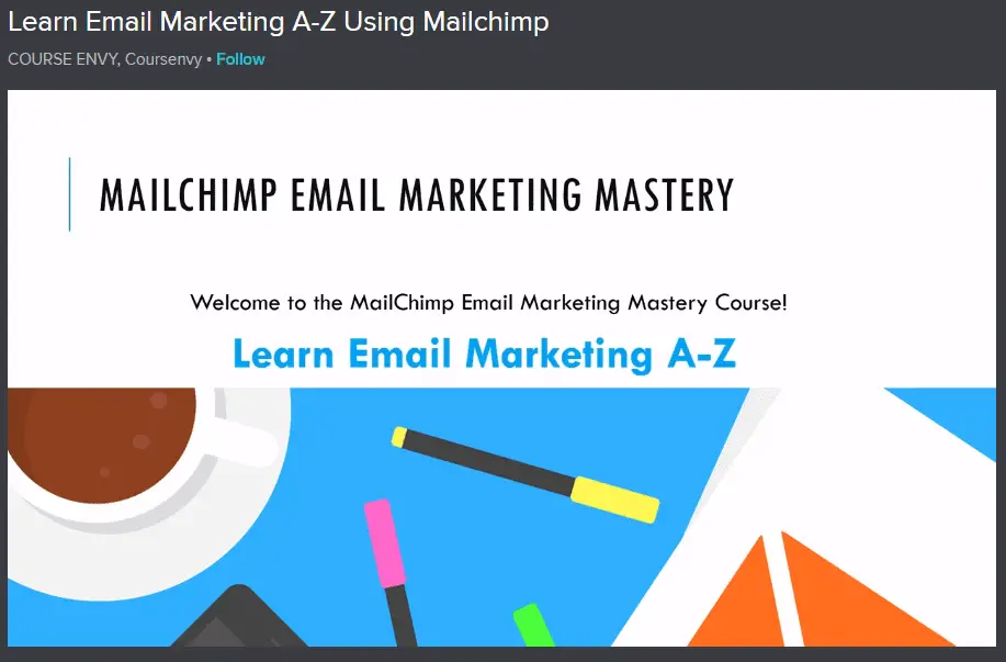 Learn Email Marketing A-Z Using Mailchimp Image