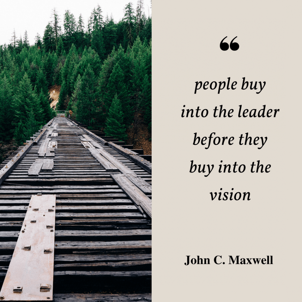John C. Maxwell people buy on the leader